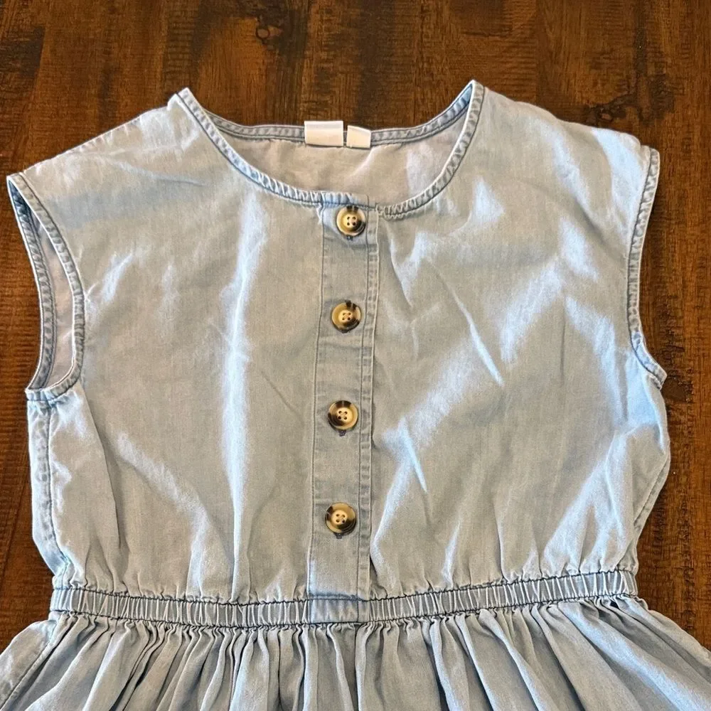 Gap light wash denim Sleeveless Kids Dress
